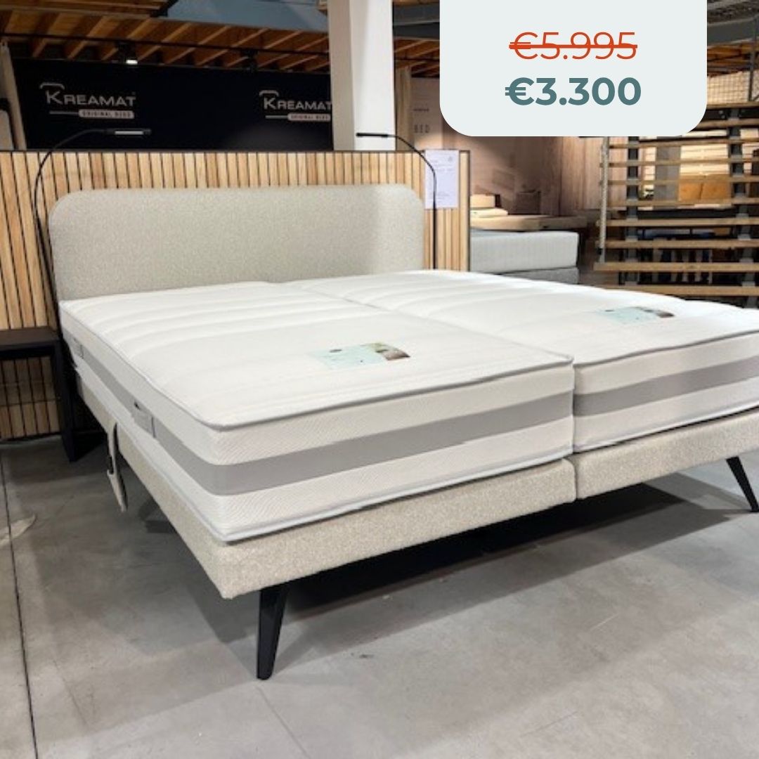 Gheeraert Slaapcomfort Waregem elektrische boxspring Nox toonzaalmodel