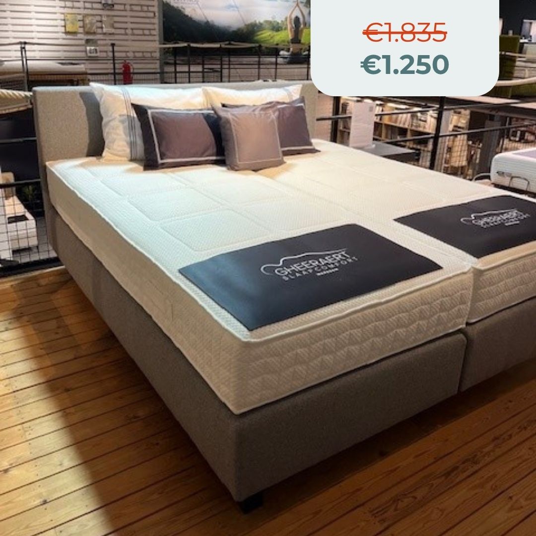 Gheeraert Slaapcomfort Waregem toonzaalmodel Lykké boxspring