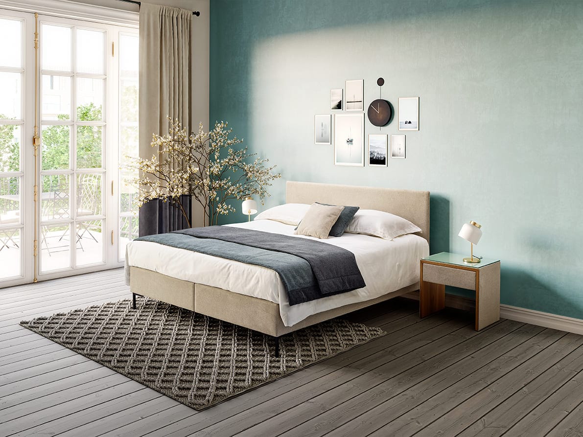 Nox boxspring op het nieuwe Torino bedkader