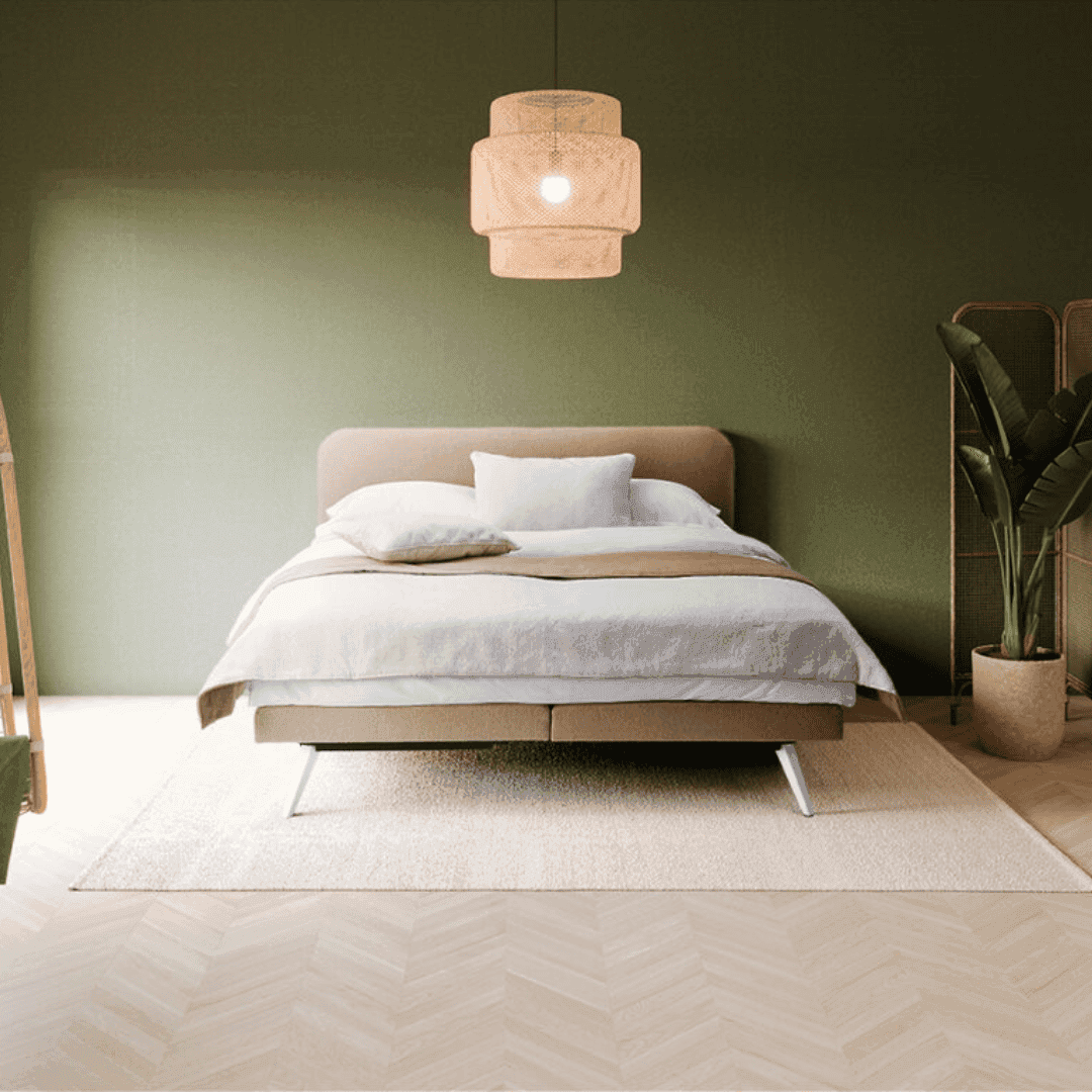 Pakkeet met Nox Boxspring en Stretto bedkader.